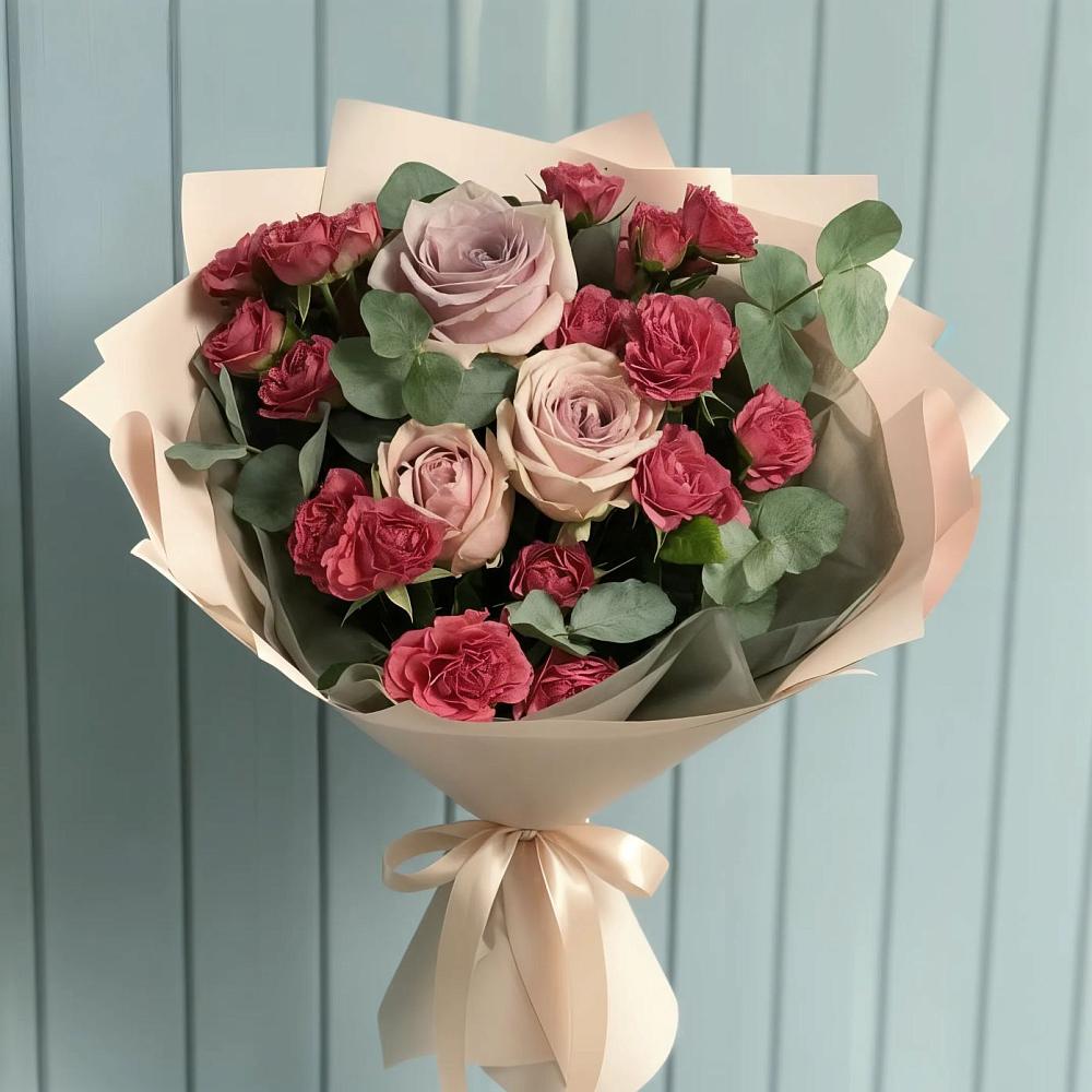 Букет цветов из: Гвоздики и Розы в Приволжском Саратовской области