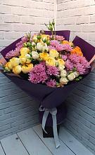 Букет цветов из:  Хризантемы и Розы в Приволжском Саратовской области