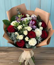 Букет цветов из:  Розы и Альстромерии в Приволжском Саратовской области
