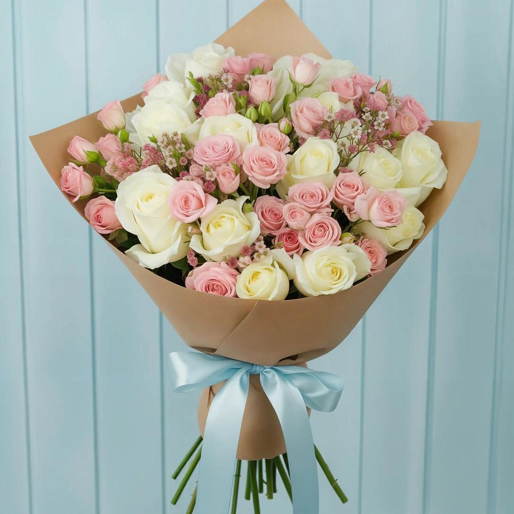 Букет цветов из: Розы в Приволжском Саратовской области