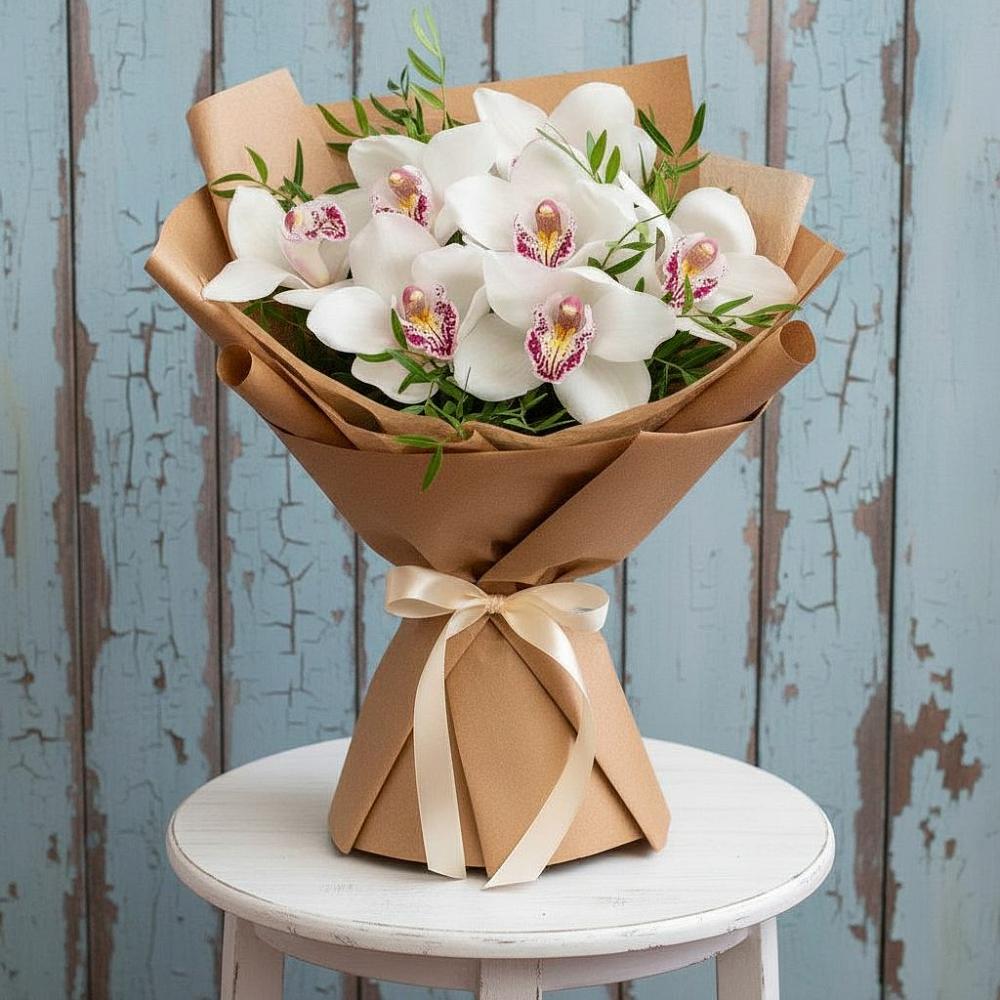 Букет цветов из: Орхидеи и Розы в Приволжском Саратовской области