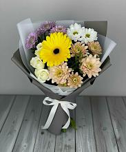 Букет цветов из:  Розы, Герберы и Хризантемы #REPLACE_PRED# Приволжском Саратовской области
