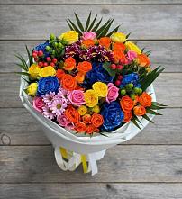 Букет цветов из:  Розы и Хризантемы в Приволжском Саратовской области