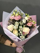 Букет цветов из:  Альстромерии, Розы и Лизиантусы #REPLACE_PRED# Приволжском Саратовской области