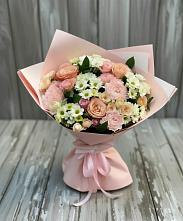 Букет цветов из:  Гвоздики, Розы и Хризантемы в Приволжском Саратовской области