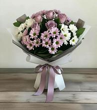 Букет цветов из:  Хризантемы и Розы в Приволжском Саратовской области