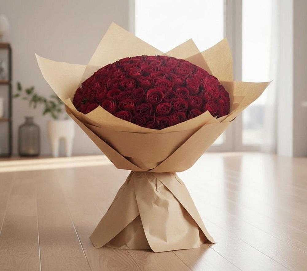 Букет 101 Красная роза в Приволжском Саратовской области