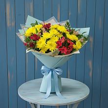 Букет цветов из:  Альстромерии и Хризантемы #REPLACE_PRED# Приволжском Саратовской области