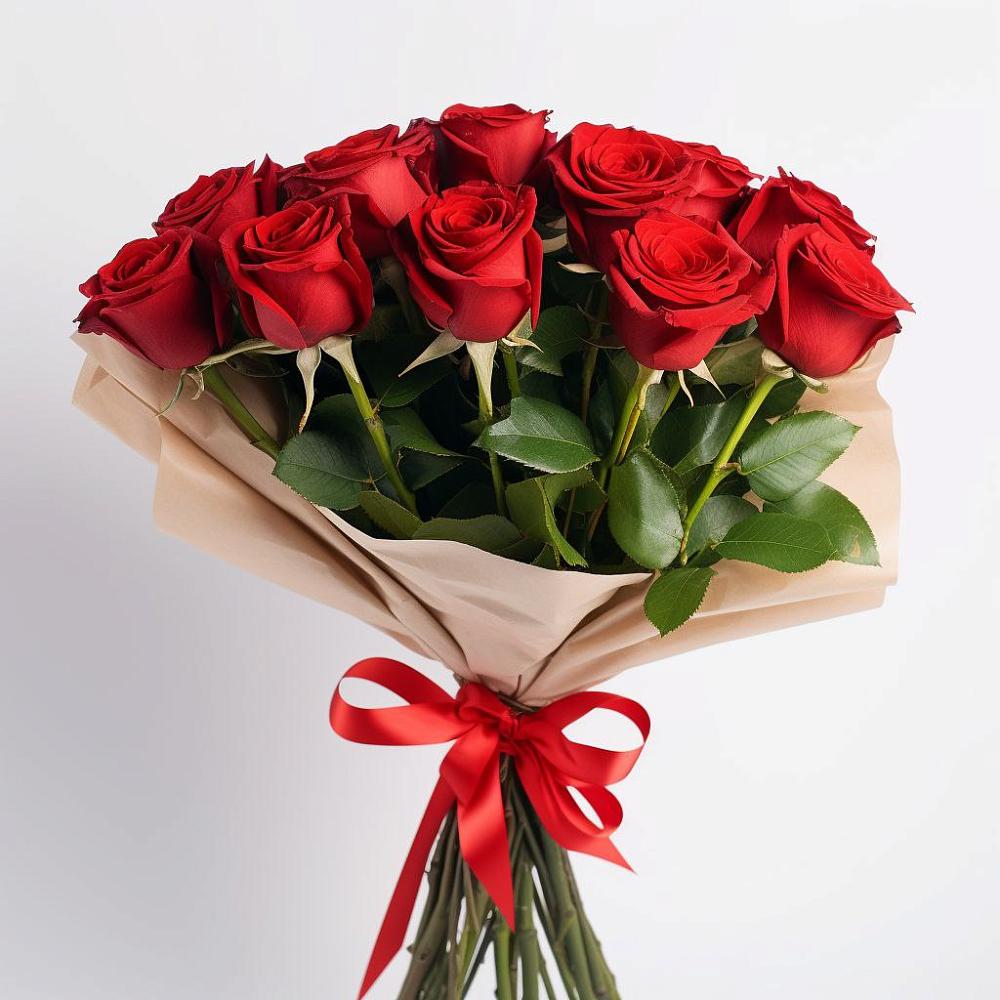 Букет 11 Красных роз Эдлесс Лав в Приволжском Саратовской области
