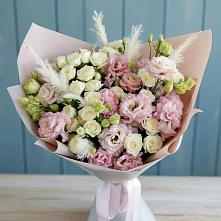 Букет цветов из:  Альстромерии и Розы в Приволжском Саратовской области